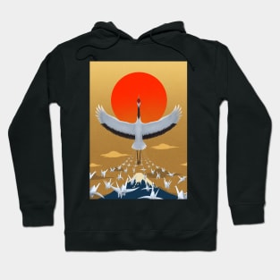 Mystical crane of eternal good luck Hoodie